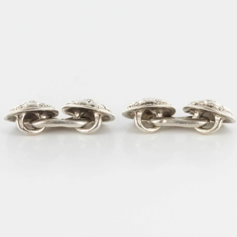 Boutons de manchettes anciens Argent