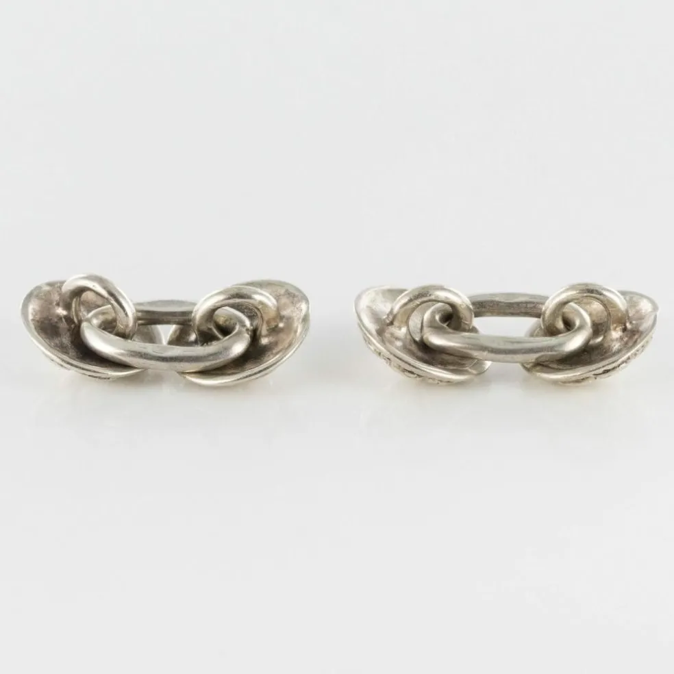 Boutons de manchettes anciens Argent