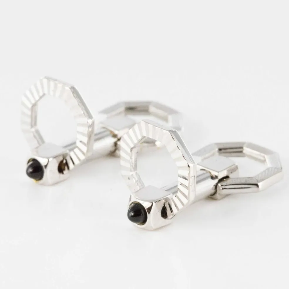Boutons de manchettes Argent Art déco