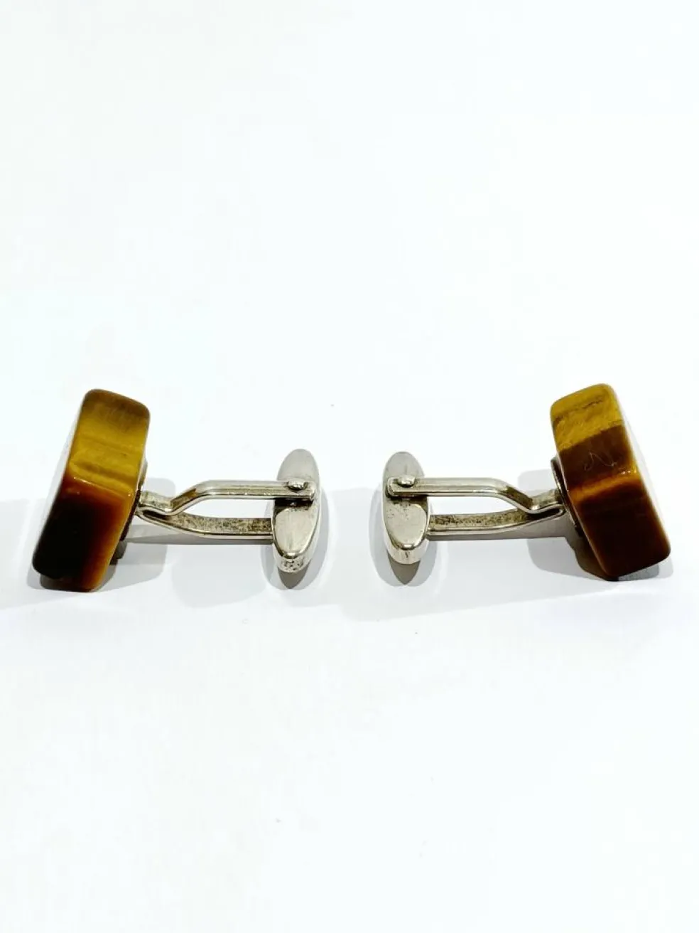 Boutons de manchettes Argent Œil de tigre