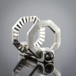 Boutons de manchettes Argent Art déco