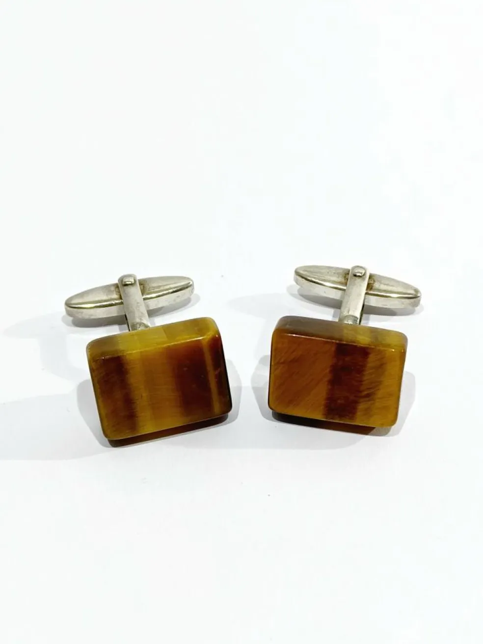 Boutons de manchettes Argent Œil de tigre