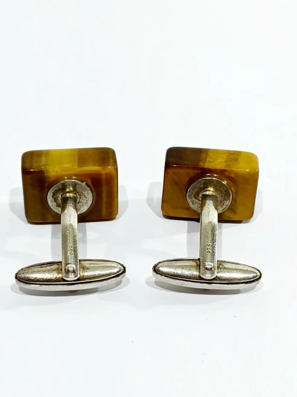 Boutons de manchettes Argent Œil de tigre
