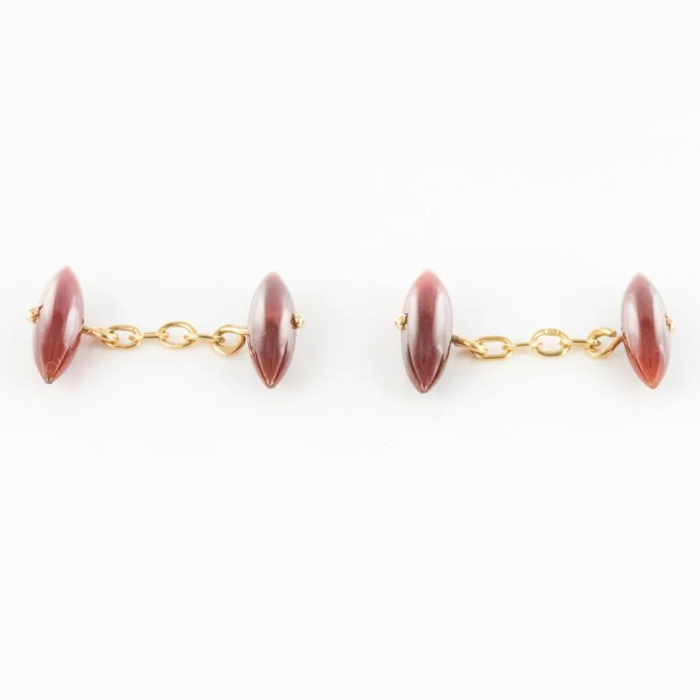 Boutons de manchettes Cornalines