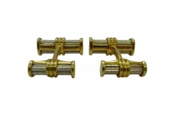 Boutons de manchettes or jaune Bry & G années 30