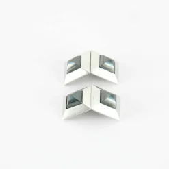 Boutons de manchettes or blanc et hématite