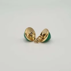 Boutons de manchettes or jaune émeraudes