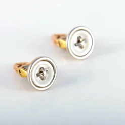 Boutons de manchettes or et nacre
