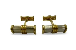 Boutons de manchettes or jaune Bry & G années 30