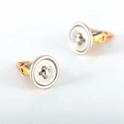 Boutons de manchettes or et nacre