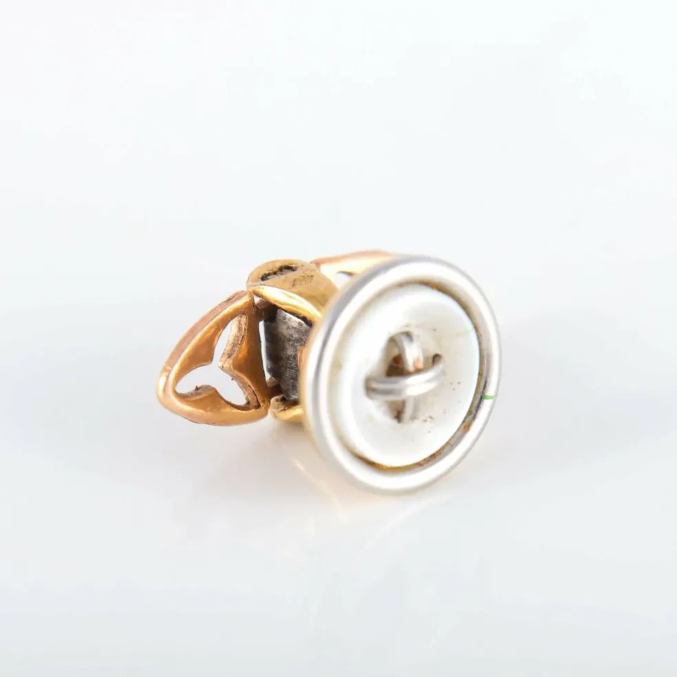 Boutons de manchettes or et nacre