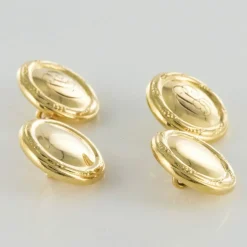 Boutons de manchettes ronds en or
