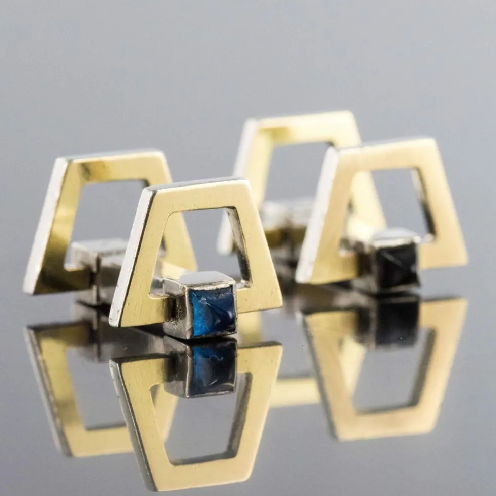 Boutons de manchettes Vermeil Art Déco