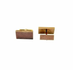 Boutons de manchettes vintage en or jaune 18 carats