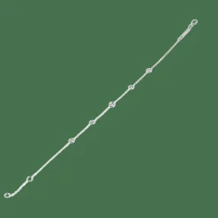 Bracelet 5 diamants or blanc