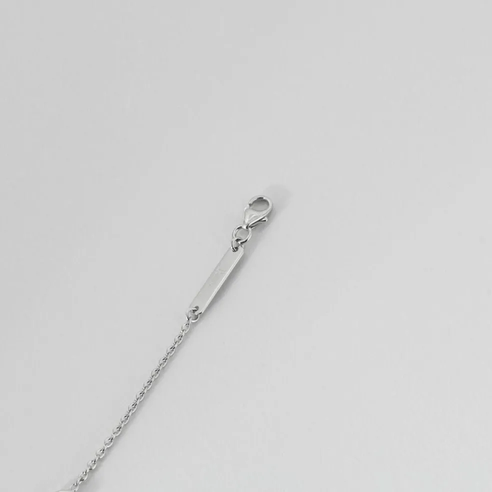 Bracelet 5 diamants or blanc