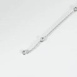Bracelet 5 diamants or blanc