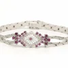 Bracelet 1950 en or blanc et rubis