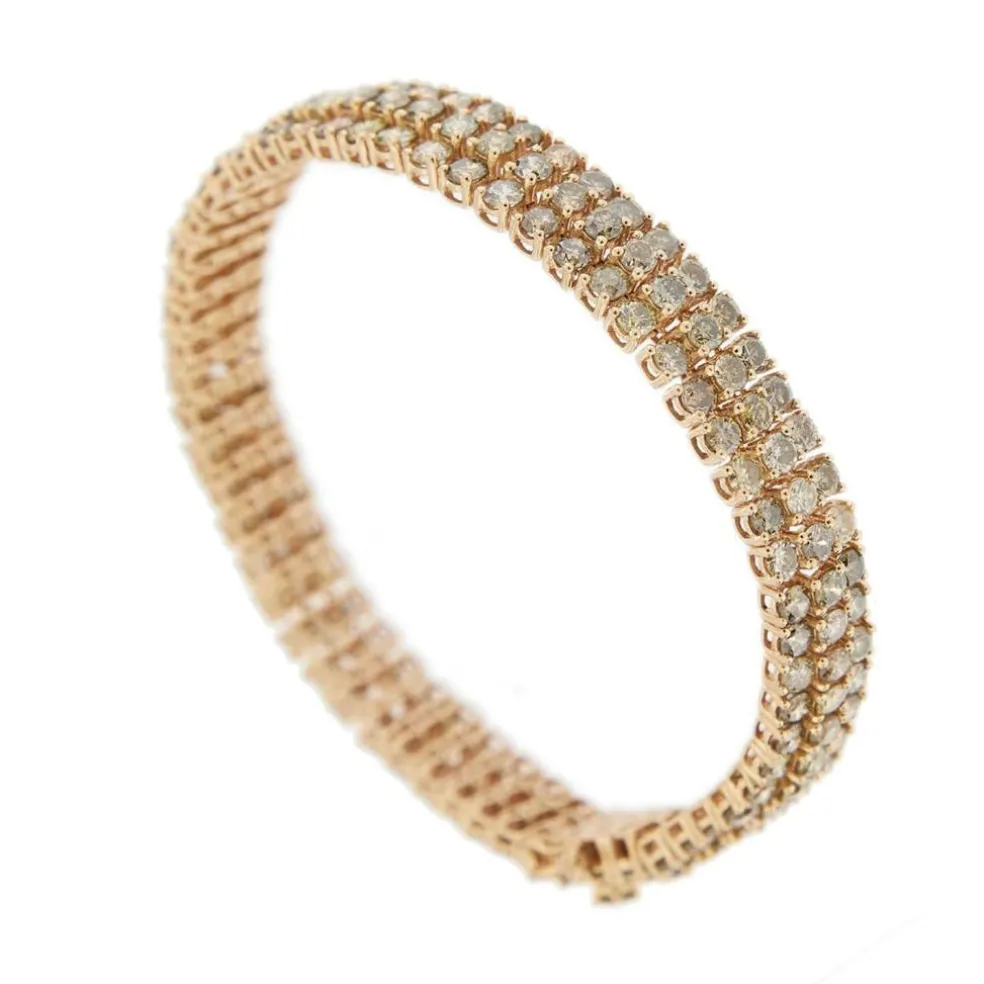 Bracelet 3 lignes diamants