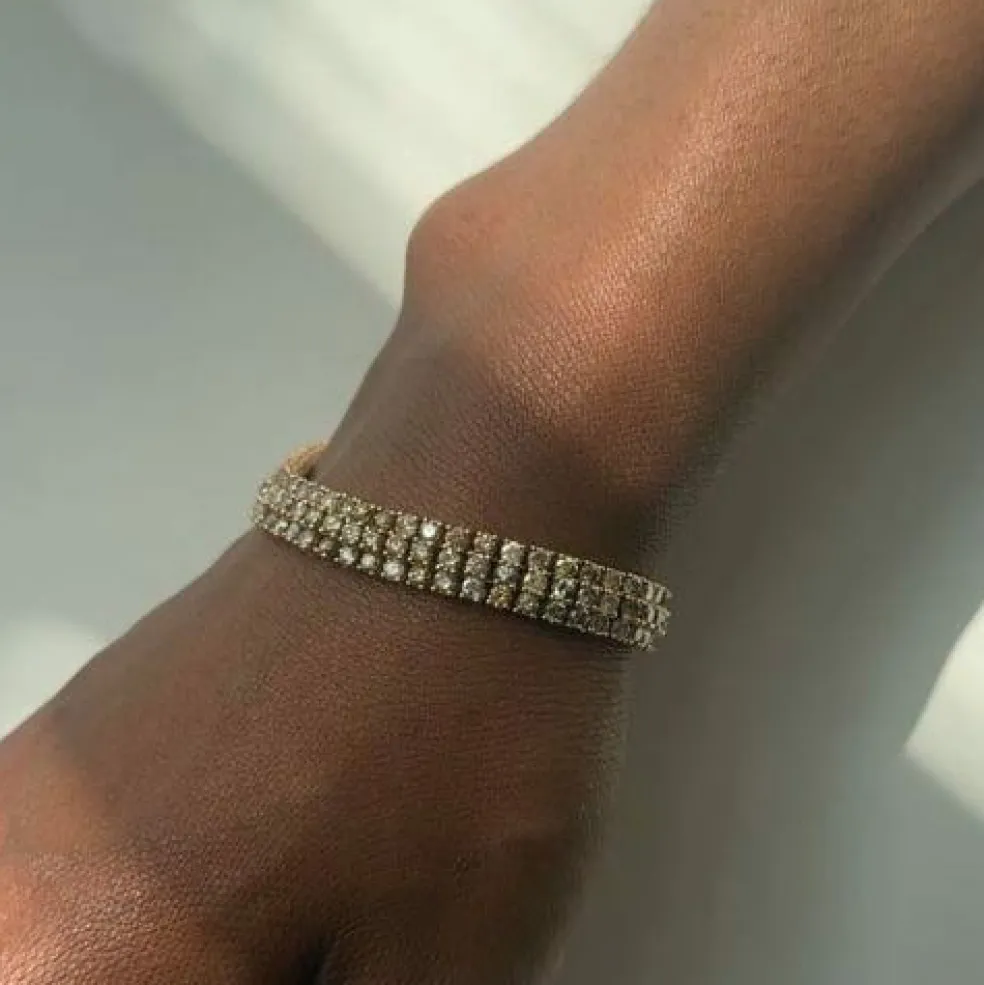Bracelet 3 lignes diamants