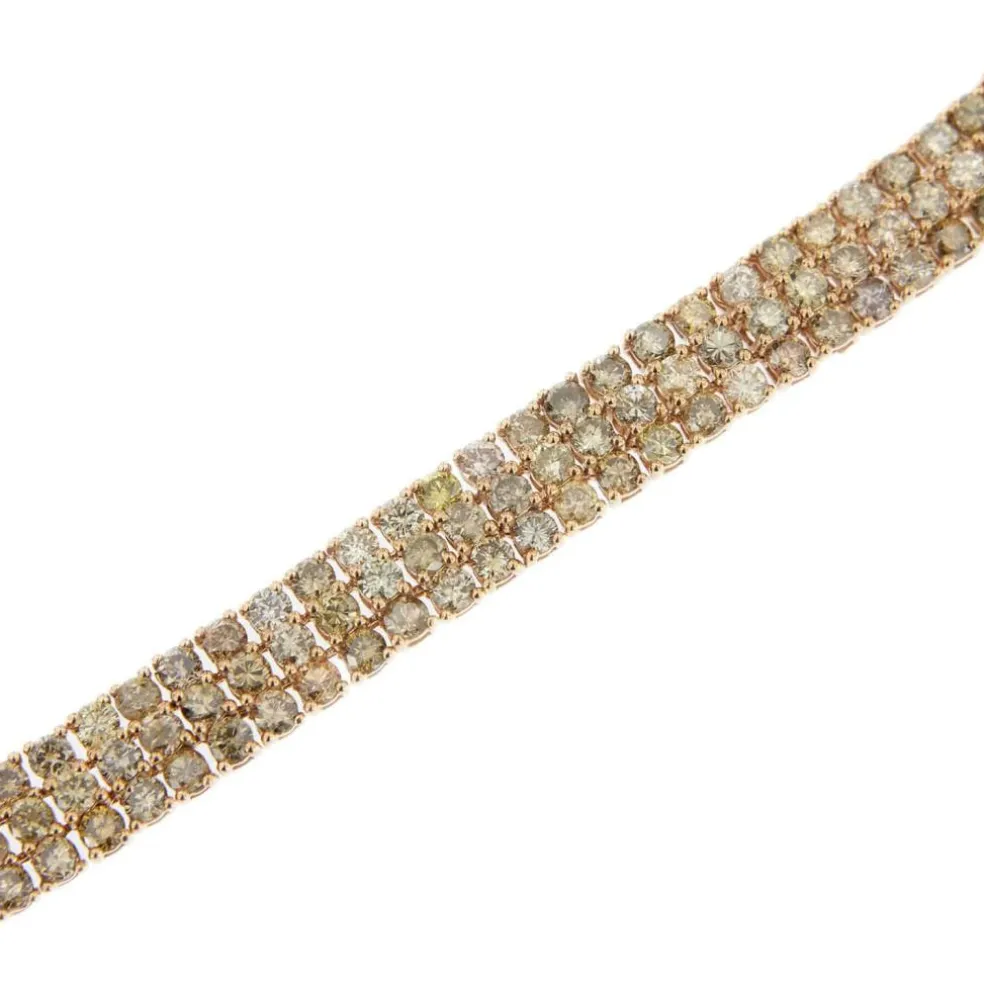 Bracelet 3 lignes diamants