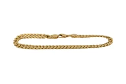 Bracelet à maillons cubains en or jaune