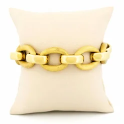 Bracelet à maillons fantaisie en or jaune 14 carats