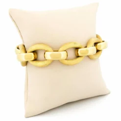 Bracelet à maillons fantaisie en or jaune 14 carats
