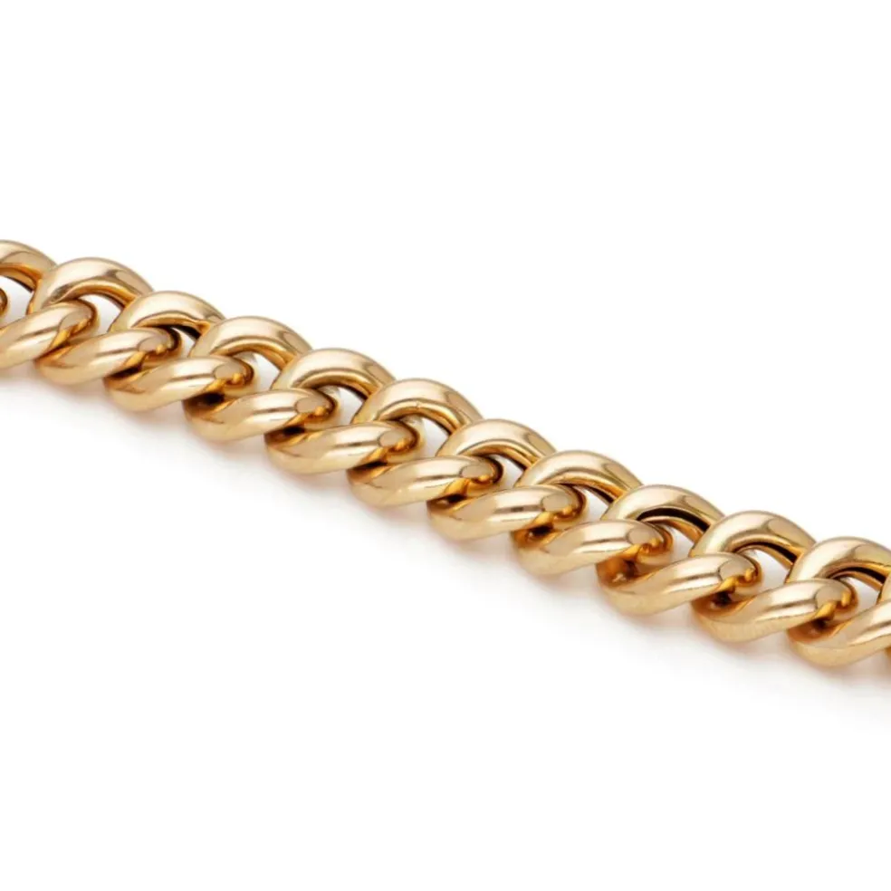Bracelet à maillons gourmette en or jaune