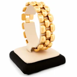 Bracelet à maillons panthère en or jaune 18 carats 17300-9156