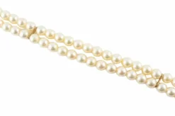 Bracelet 2 rangs de perles de culture fermoir or