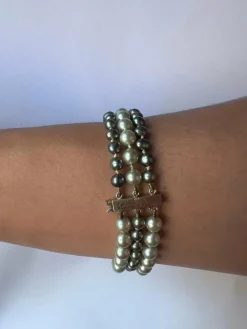 Bracelet 3 Rangs Perles De Tahiti Mers Du Sud Fermoir Or 18k 19 Cm