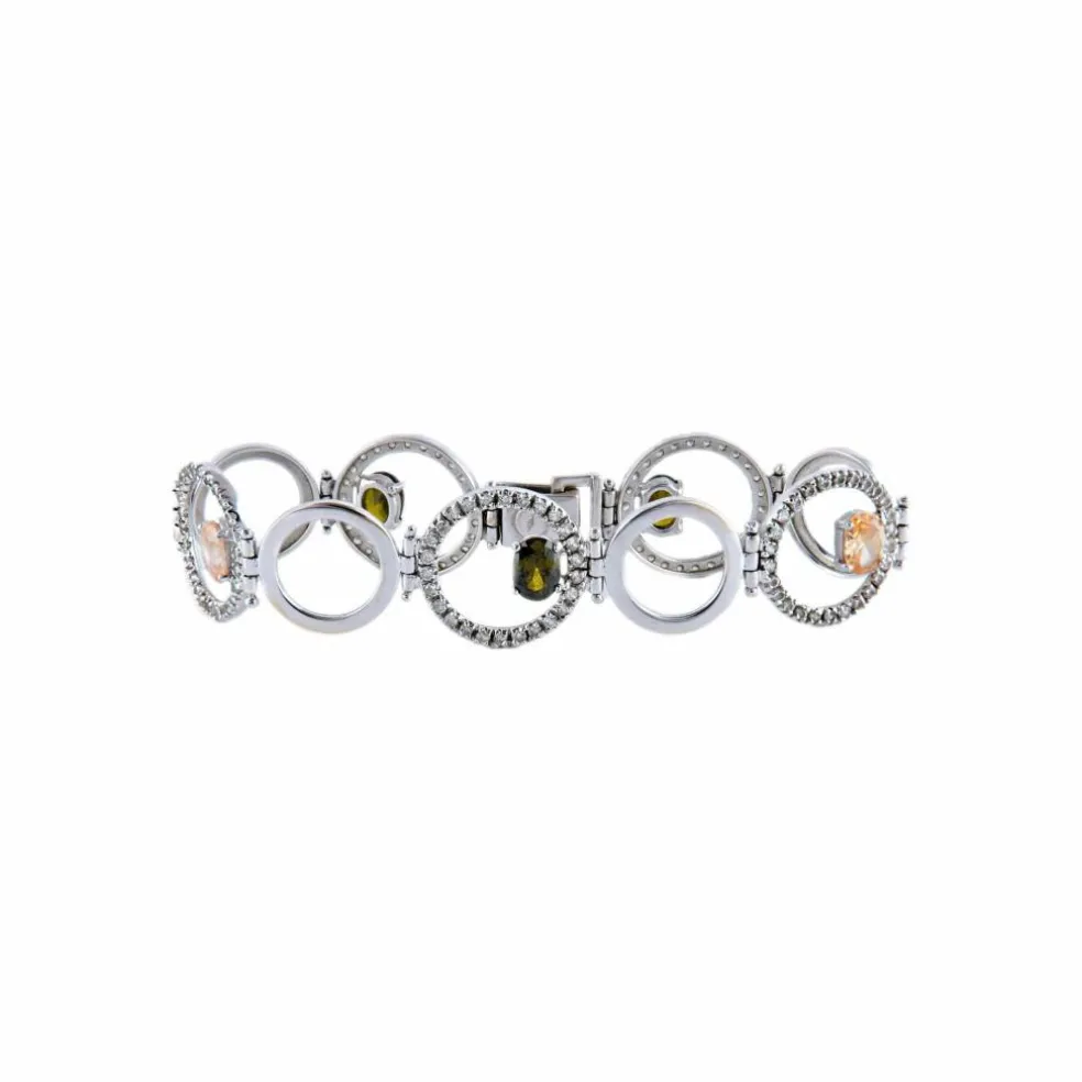 BRACELET « YUMA » OR, MORGANITES & MOLDAVITES
