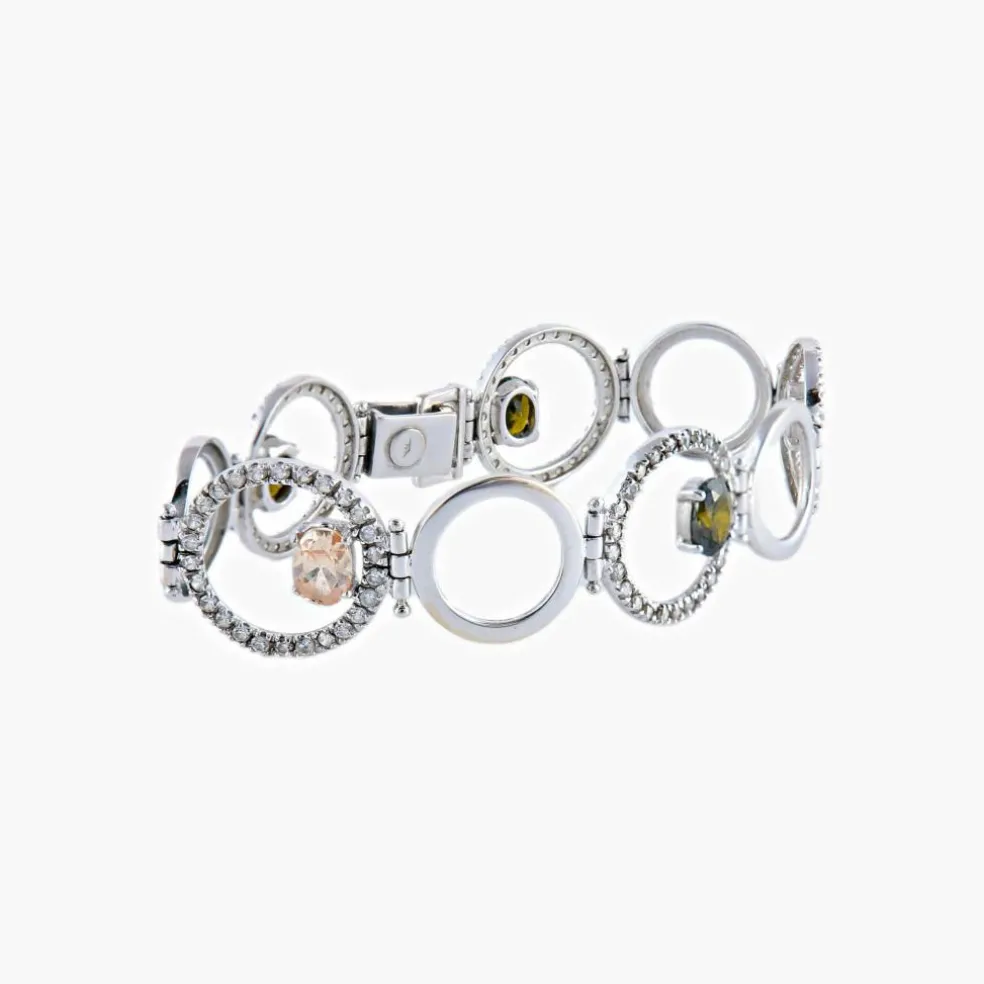 BRACELET « YUMA » OR, MORGANITES & MOLDAVITES