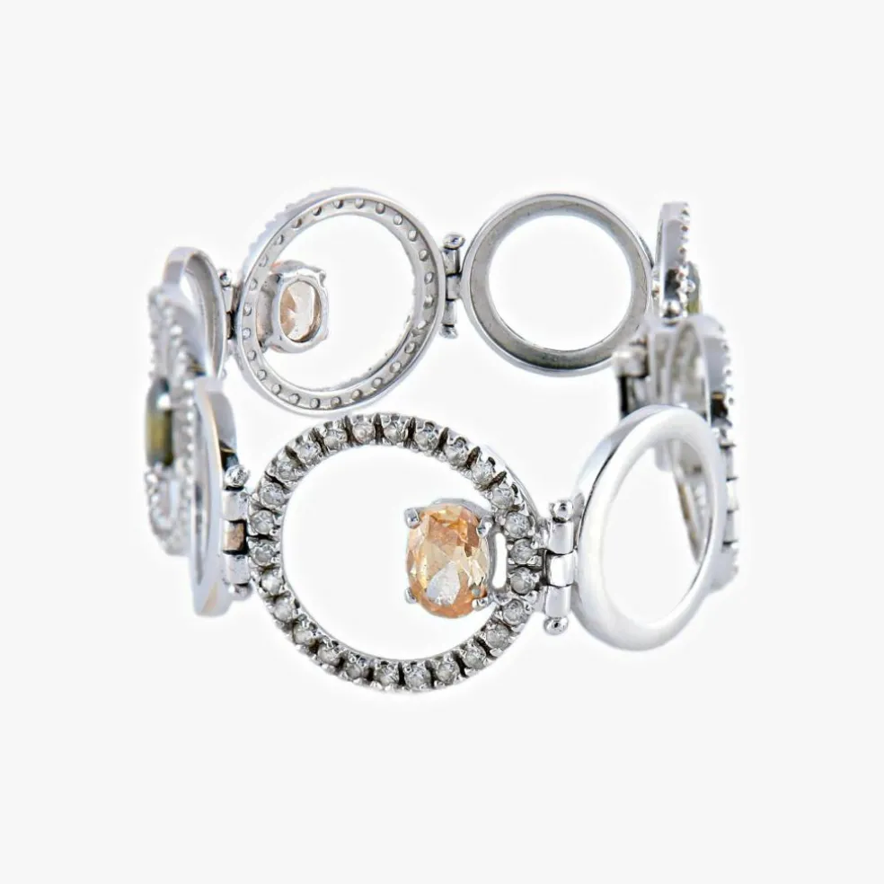 BRACELET « YUMA » OR, MORGANITES & MOLDAVITES
