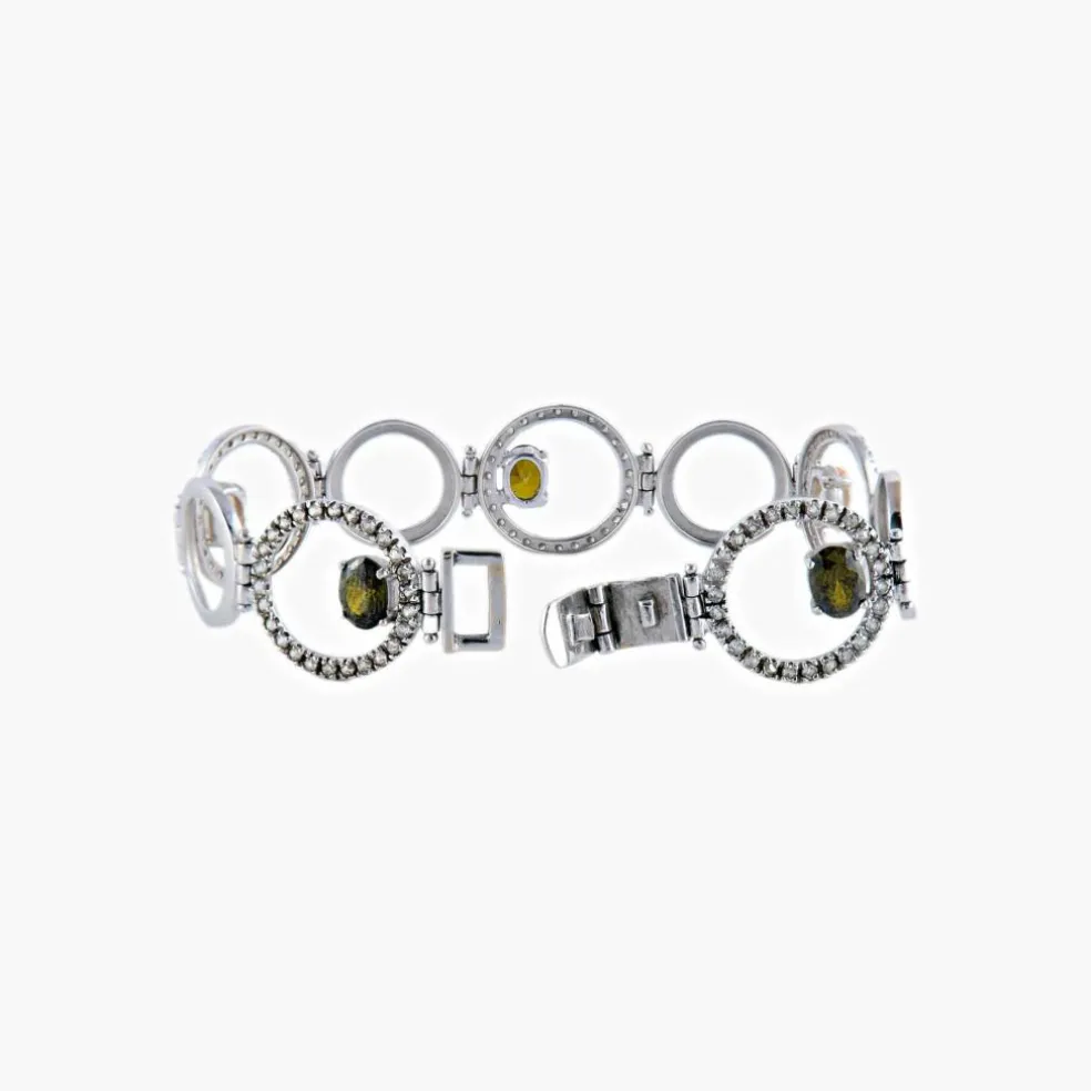 BRACELET « YUMA » OR, MORGANITES & MOLDAVITES