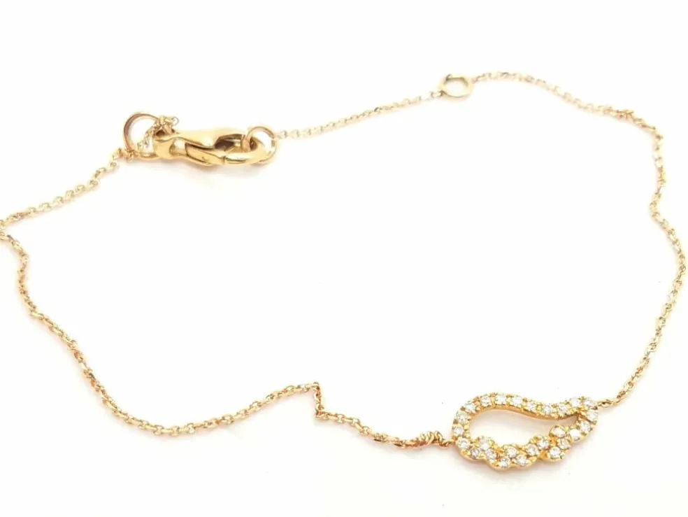 Bracelet Aile d'ange Or rose Diamant