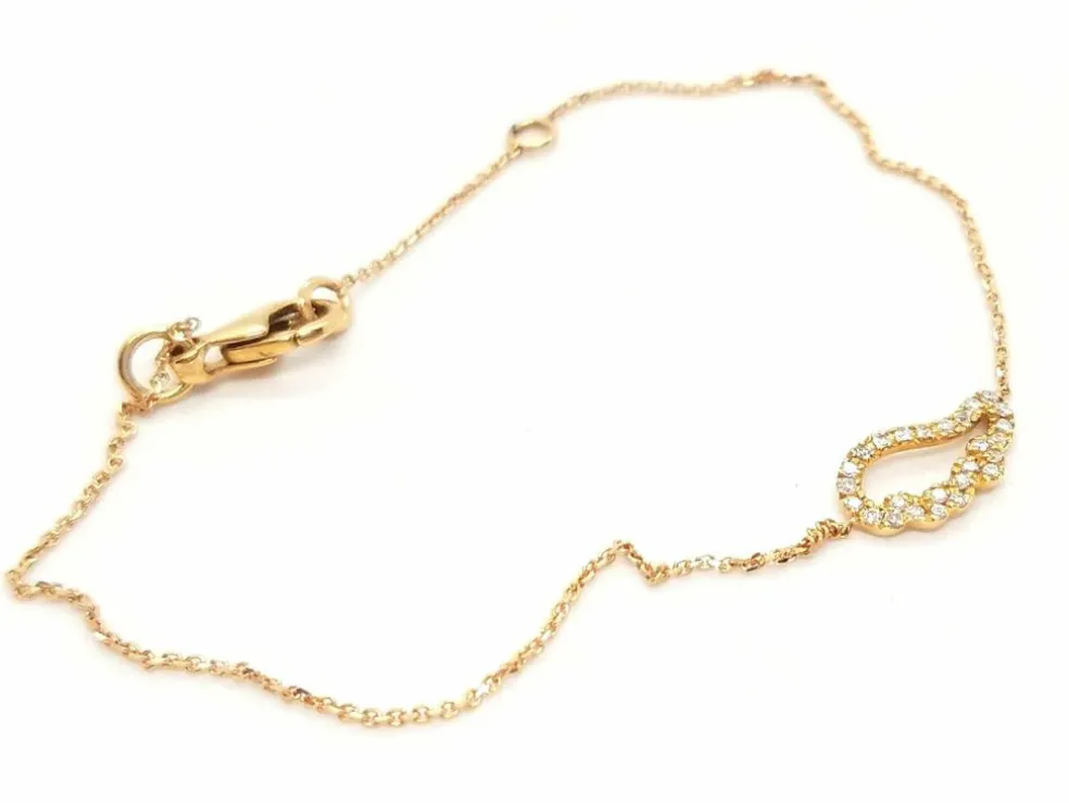 Bracelet Aile d'ange Or rose Diamant