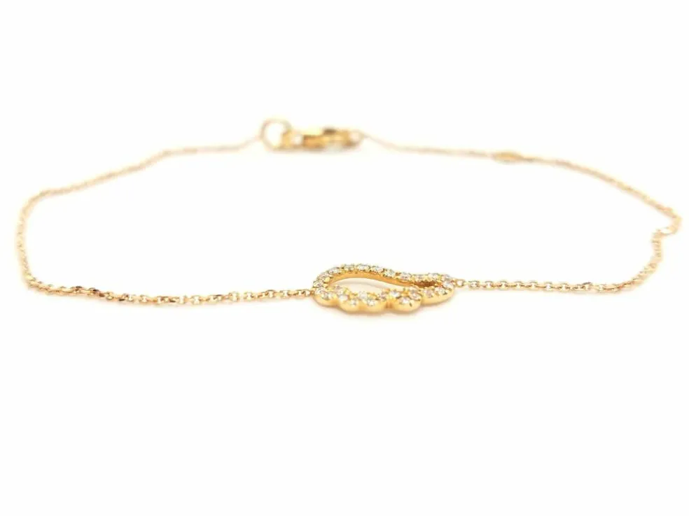 Bracelet Aile d'ange Or rose Diamant