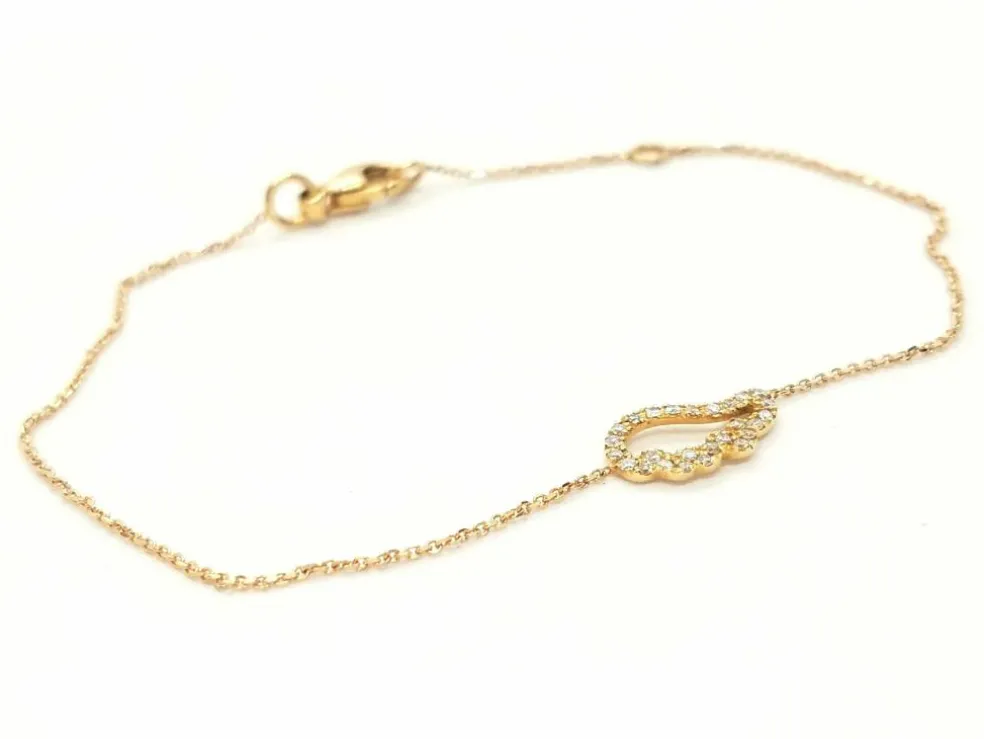 Bracelet Aile d'ange Or rose Diamant