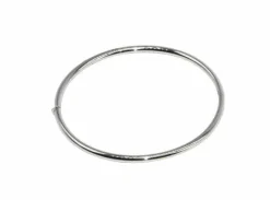 Bracelet alliance ovale en or blanc