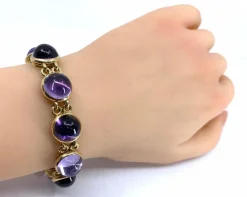 Bracelet Améthystes cabochon