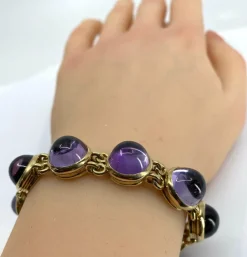Bracelet Améthystes cabochon