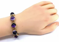 Bracelet Améthystes cabochon
