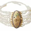 Bracelet Ancien 9 Rangs De Perles De Culture Et Or Jaune