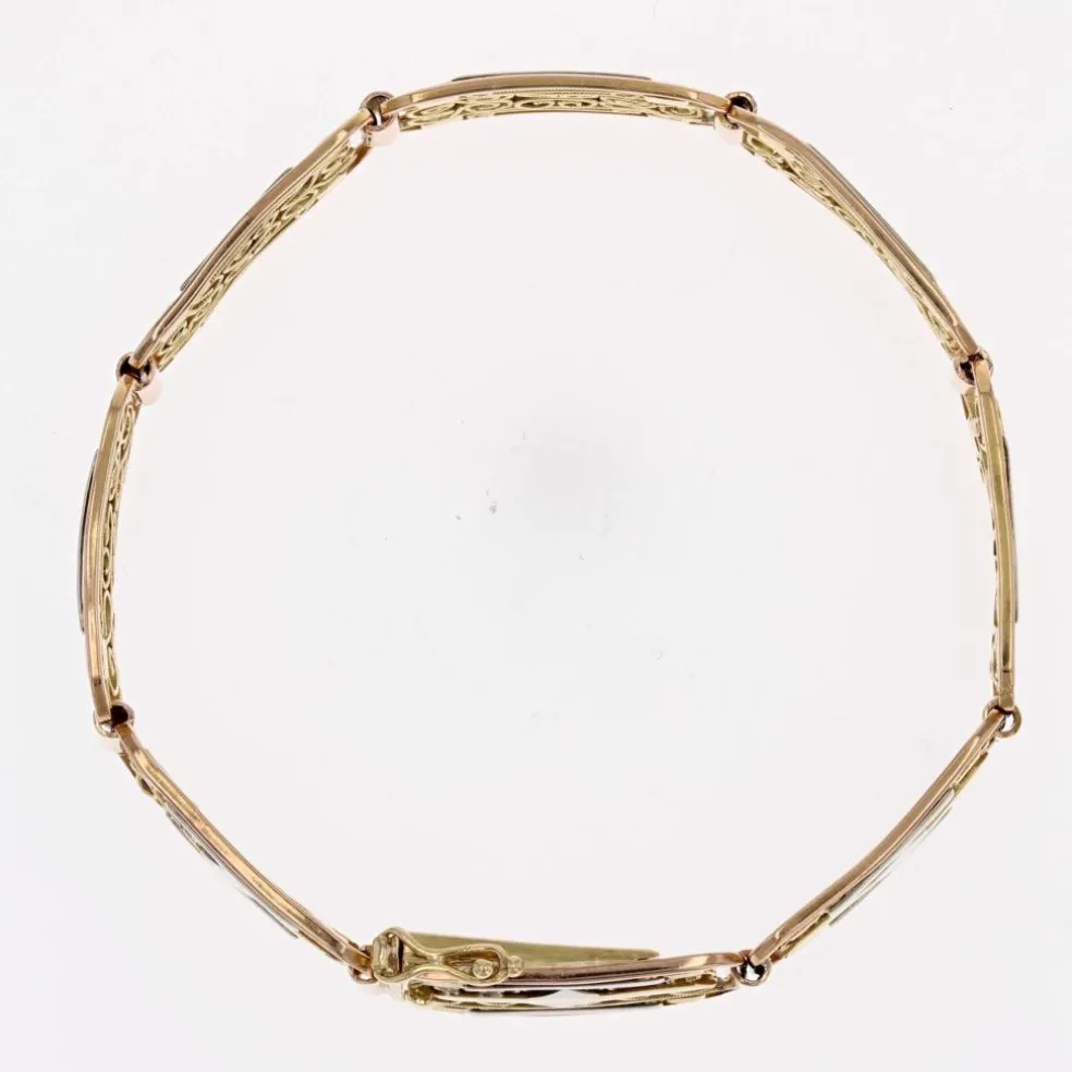 Bracelet ancien Art déco 3 ors
