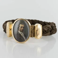 Bracelet ancien cheveux photographie d'un élégant