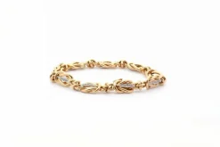 Bracelet ancien diamants en or jaune 18k