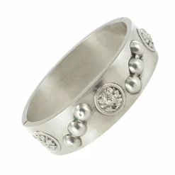 Bracelet ancien jonc argent décoré