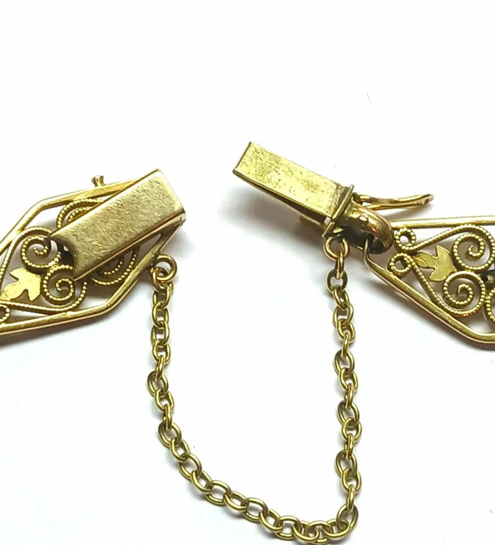 Bracelet ancien, mailles filigrané XIXe siècle.